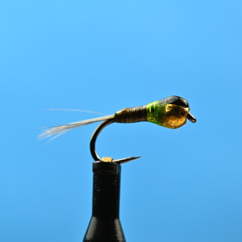 Tungsten Perdigon Quill Holograhic Green