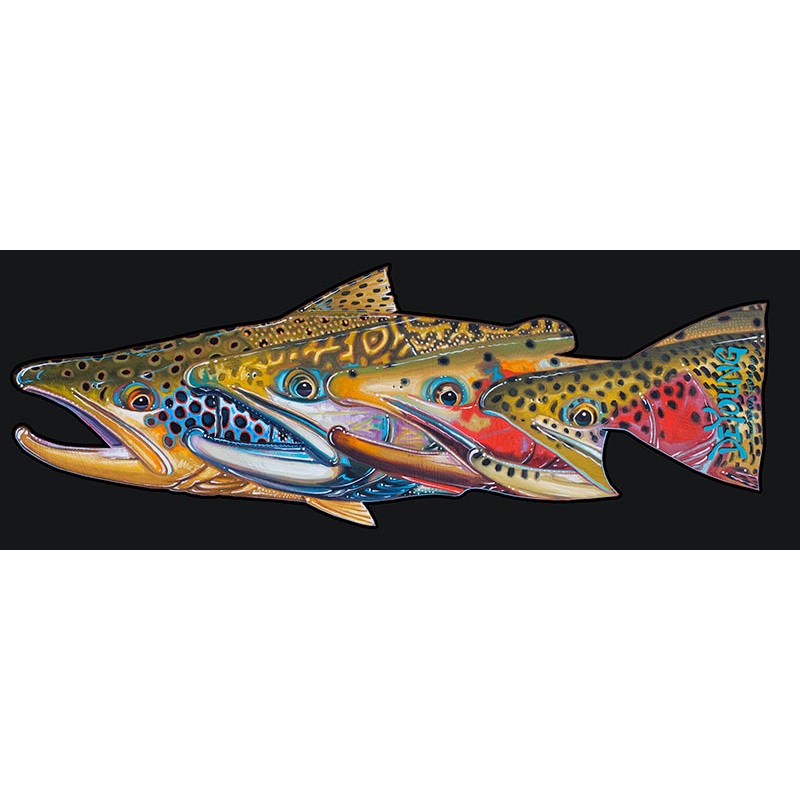 Deyoung Fab Four Trout Decal|One Size