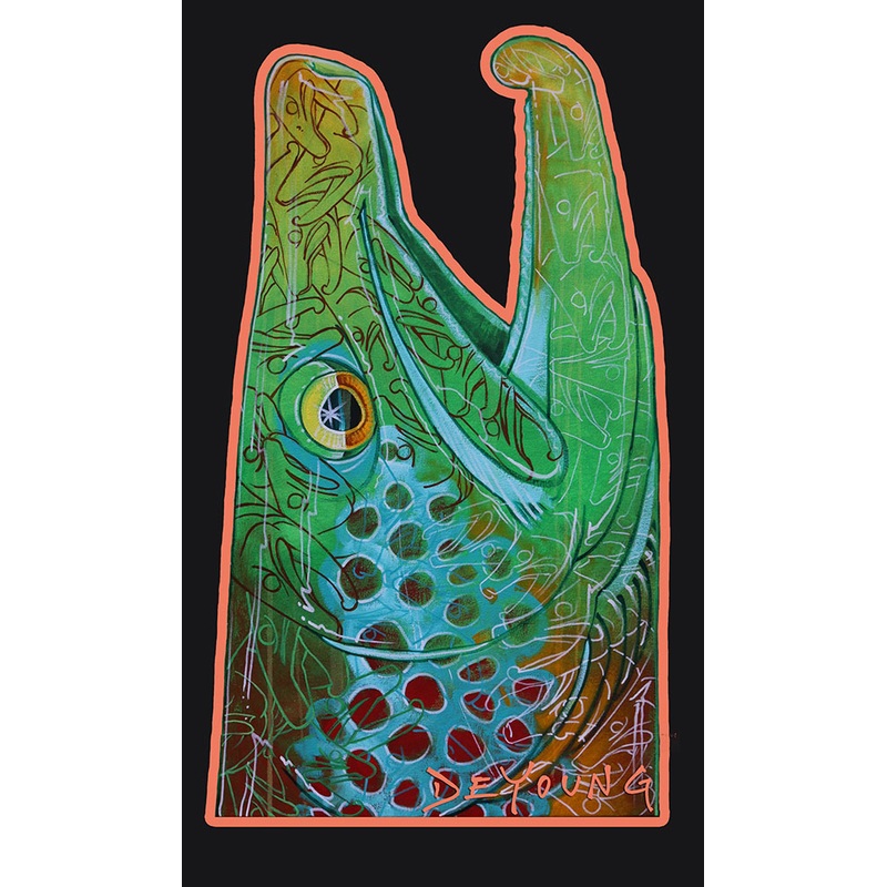 Deyoung Graffiti Brown Trout Decal