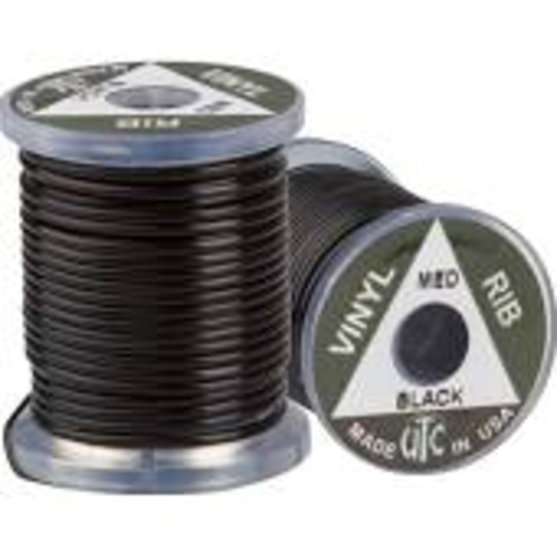 UTC V-Rib – Vinyl Rib Spool|Black|Clear|Copper|Amber|Brown|Green|Grey|Olive|Orange|Purple|Red|Rust|Shrimp Pink|Fl. Chartreuse|Fl. Pink|Medium|Midge|Nymph