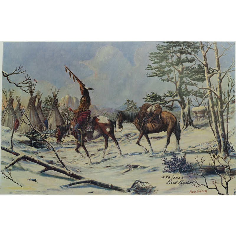 Bud Breen – Meat For A Hungry Camp – Fine Art Print