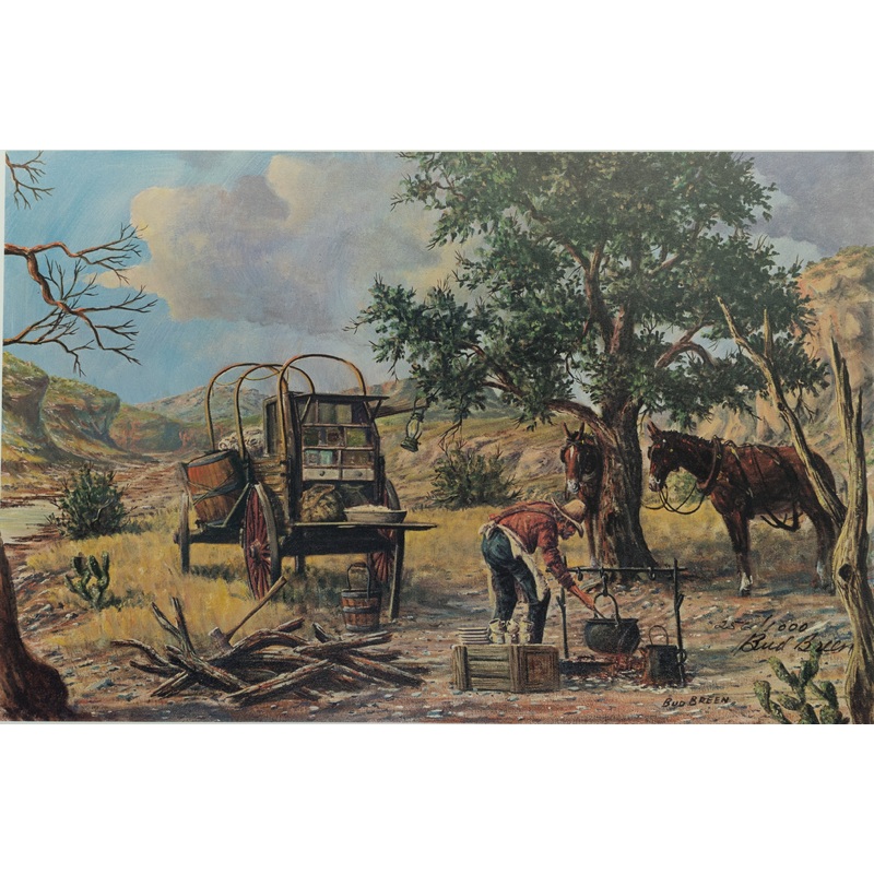 Bud Breen – Waiting for the Trail Herd – Fine Art Print