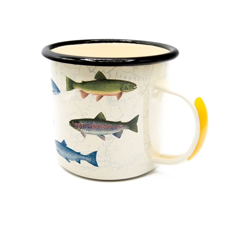 Enamel Mug With Fish|One Size