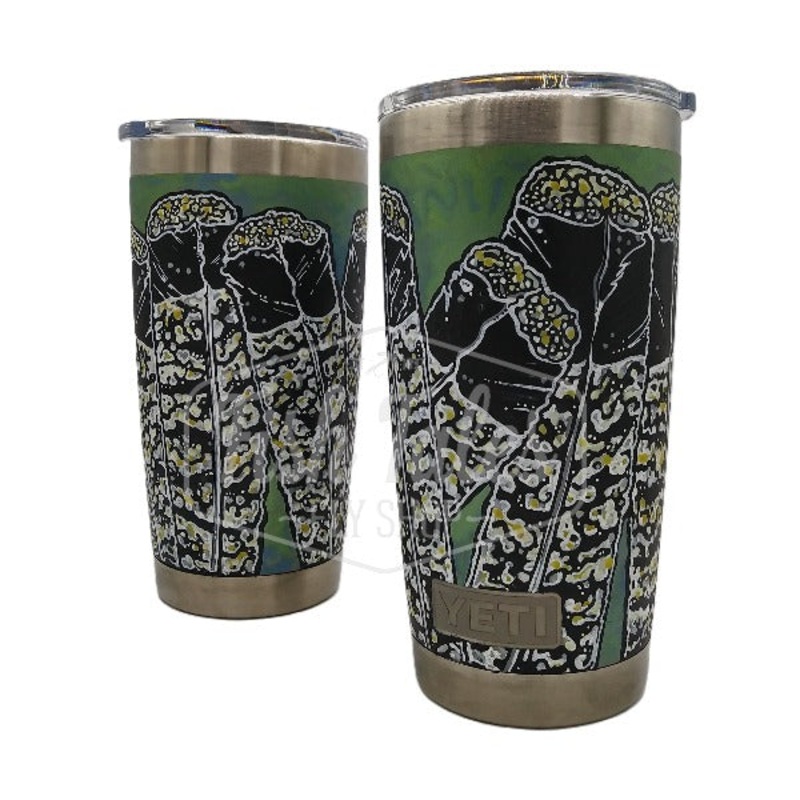Custom Yeti Rambler 20oz Tumbler Mosaic Grouse Feather Special Edition