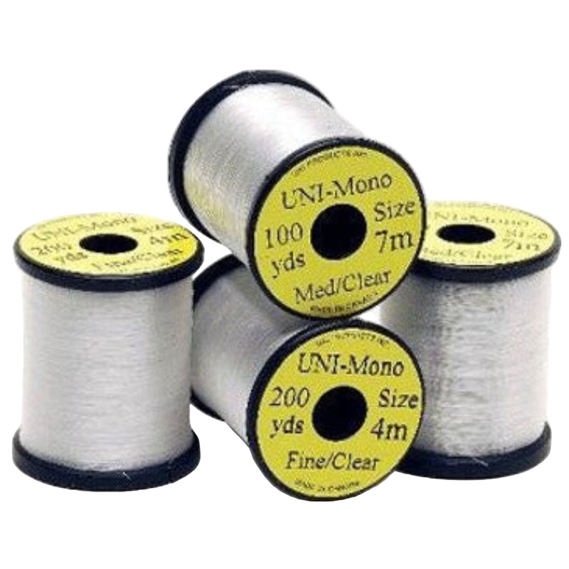 UNI Mono Fly Tying Thread|Medium .18mm (100 yds)