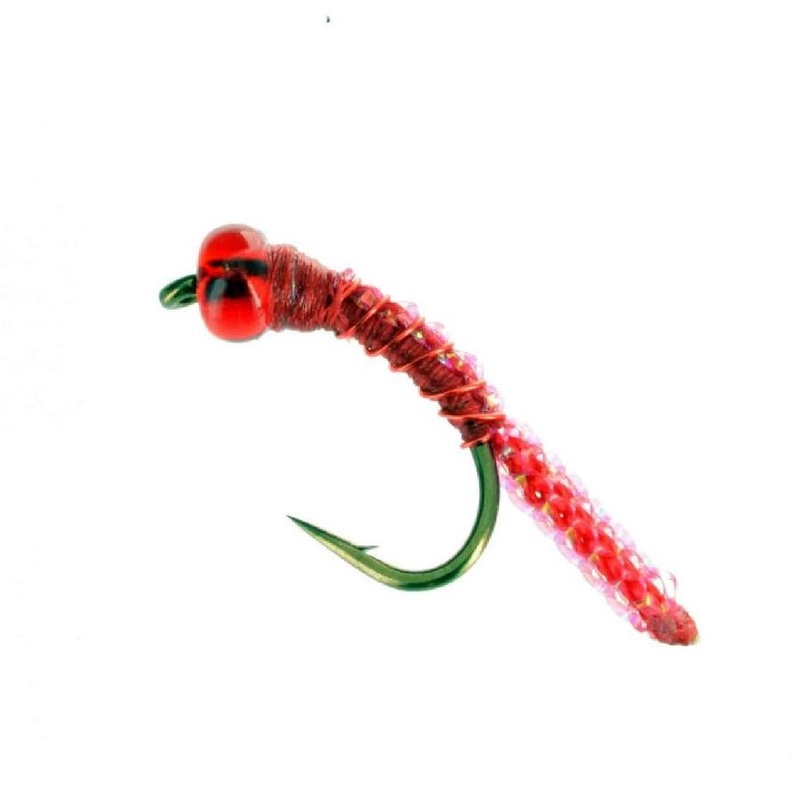 Catch Flies Red Hot Worm Fly|Red|10
