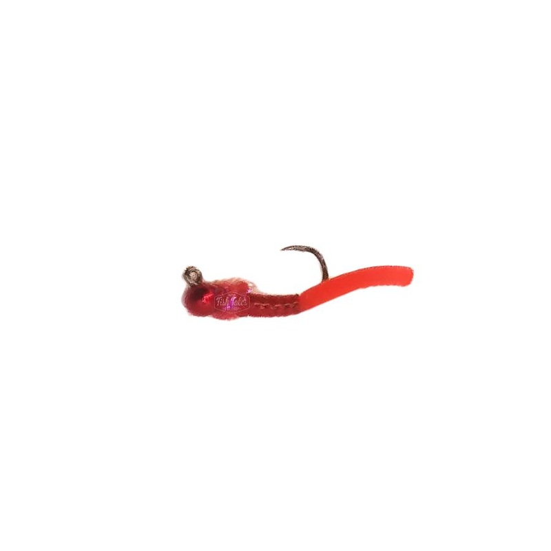 JD Flies Jiggy Worm Jig Nymph|Red|12