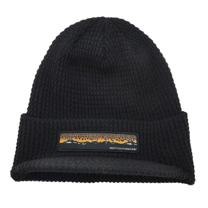 Rep Your Water Brown Trout Mountains Brimmed Knit Hat