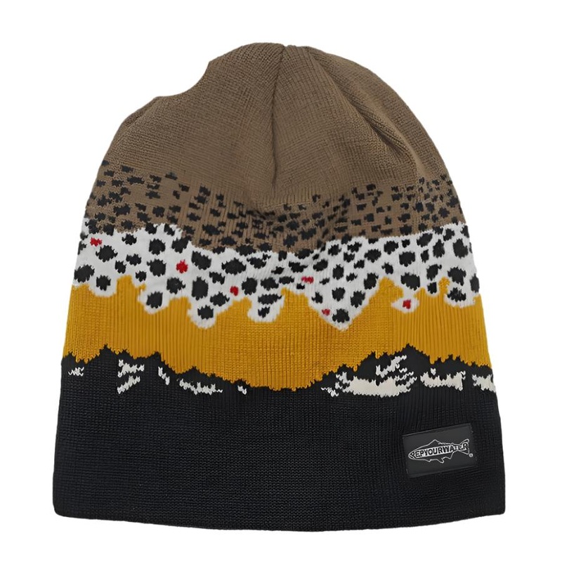 Rep Your Water Brown Trout Mountains Merino Skull Cap