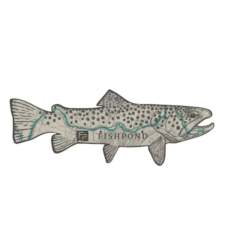 Fishpond Topo Trout Sticker|One Size