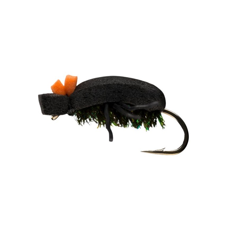 Rio Flies Foam Beetle Dry Fly|Peacock/Black|14