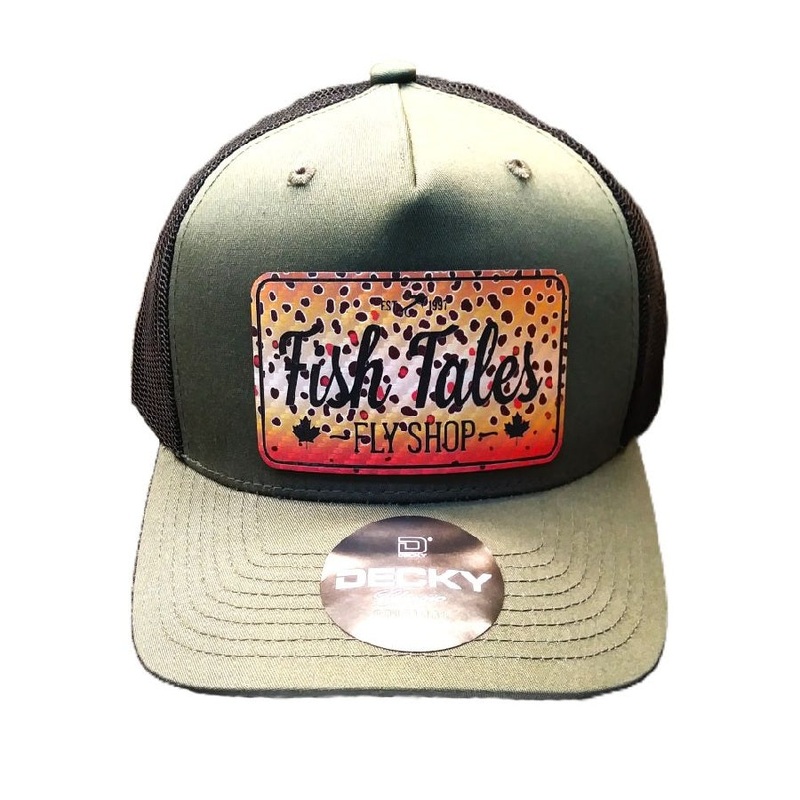 Fish Tales Brown Trout Patch Decky Trucker Hat