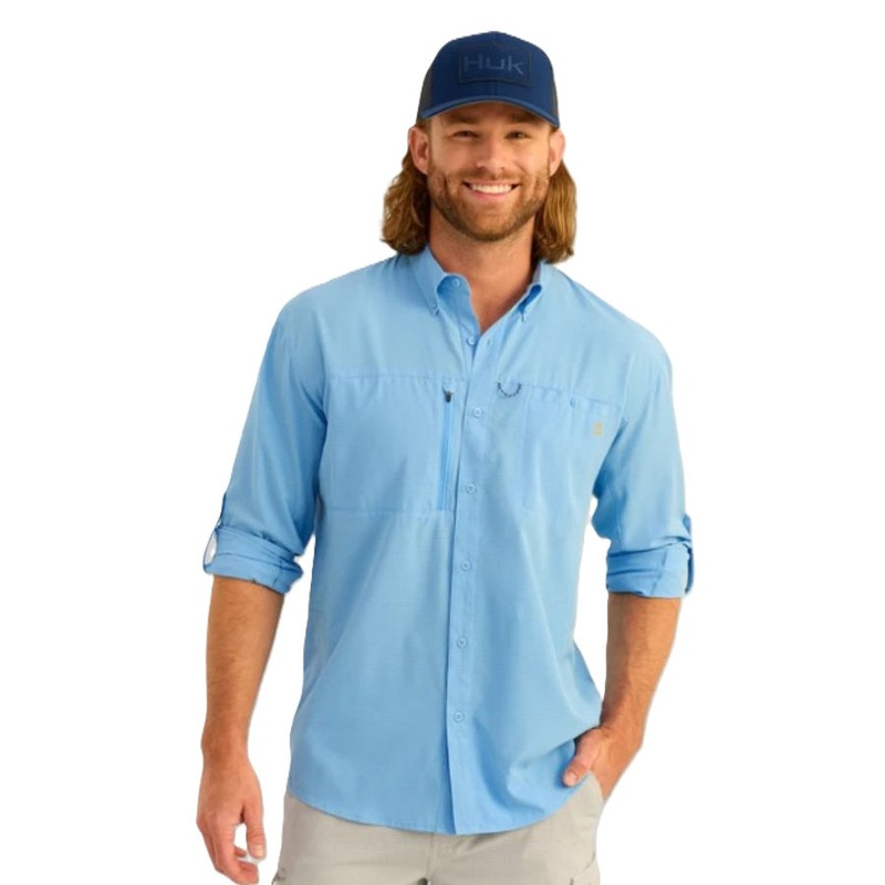 Huk Men’s A1A Button-Down Fishing Shirt