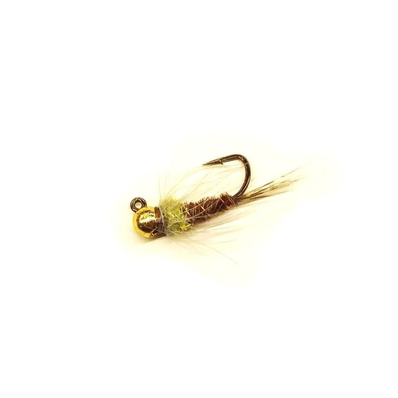 Solitude Flies Tungsten Jig Yellow Spot Nymph