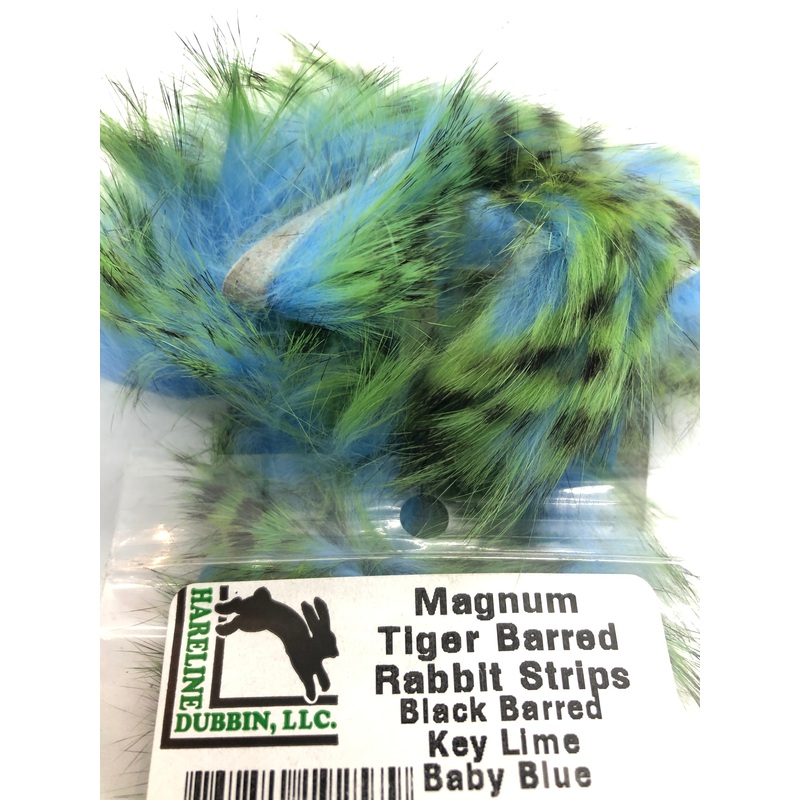 Hareline Magnum Tiger Barred Rabbit Strips