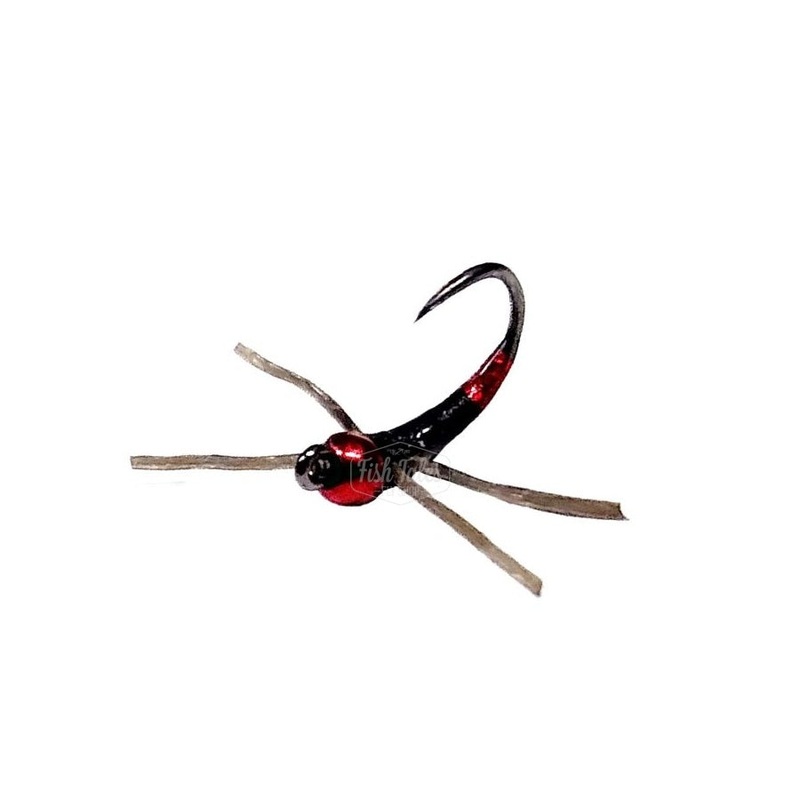 YFG Flies Tung Drop Nymph|Black Widow|18