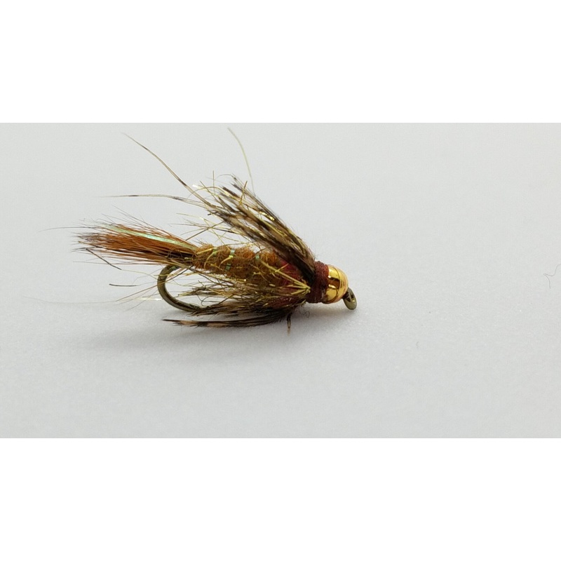 Gold Bead Sizzling Red Squirrel Nymph