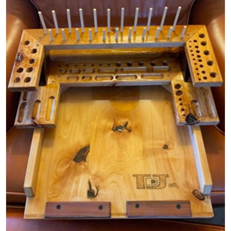 TDJ Ind. Stadium Tying Table Rustic Alder/Bar Top Epoxy