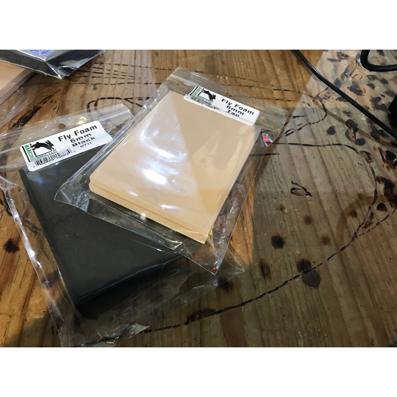 Hareline Dubbin Fly Foam|Black|White|Tan|Brown|6mm|3mm|2mm