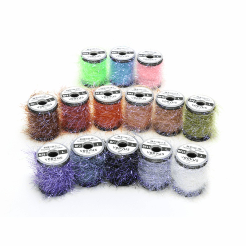 Veevus Large Body Fuzz|BF 1 UV Black|BF11 UV Dun Gray|BF12 UV Clear|BF13 UV Orange|BF14 UV Pink|BF2 UV Olive|BF5 UV Tan|BF07 UV Brown Stone|BF8 Copper Brown