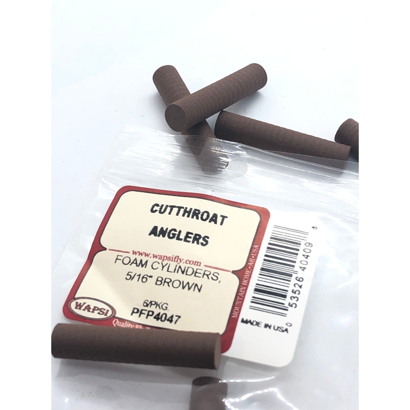 Wapsi Large Foam Cylinders|5/16|Brown