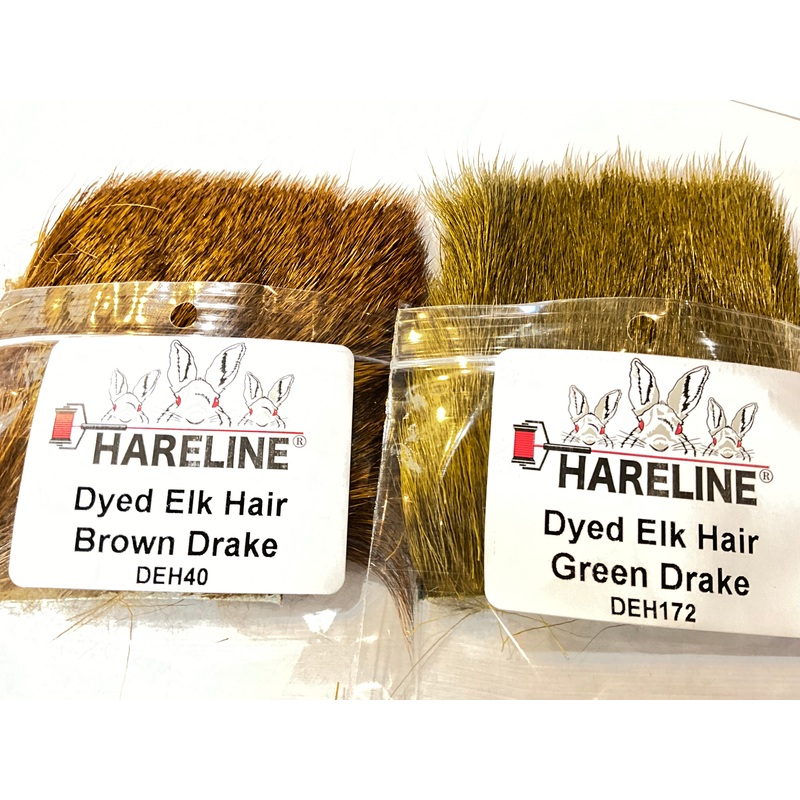 Hareline Dyed Elk Hair|Green Drake|Brown Drake