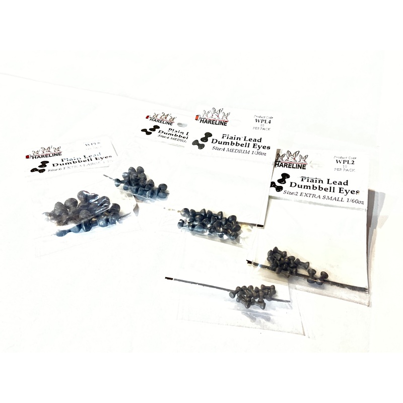 Plain Lead Dumbbell Eyes|XL|Mediuim|XS|Micro