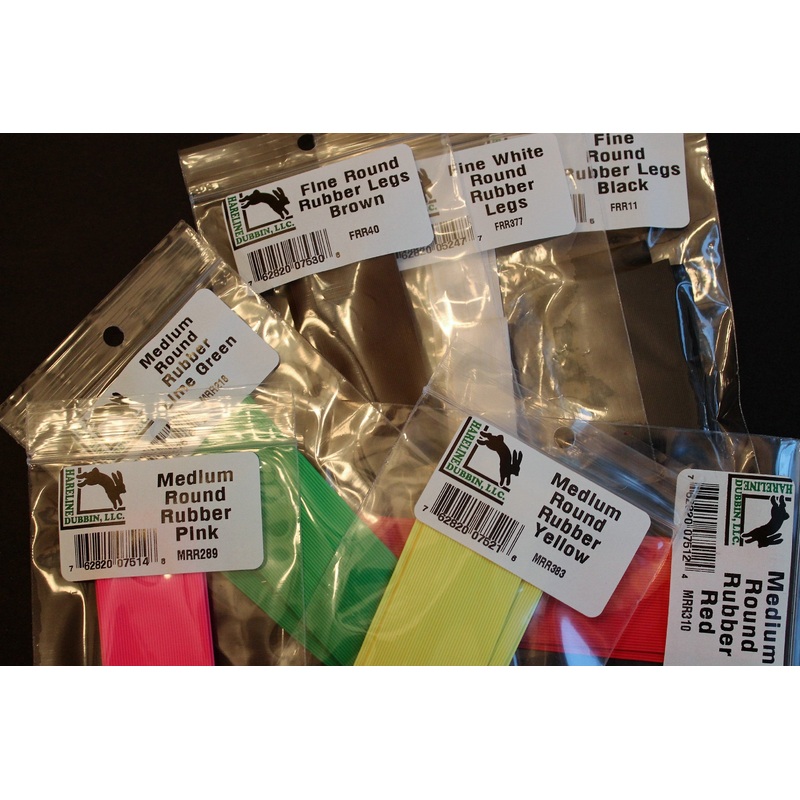 Round Rubber Legs|X-Fine|Fine|Medium|Fl. Fire Orange|Black|Red|White|Brown|Purple|Dark Olive|Lime Green|Orange|Pink|Yellow|Dark Golden Stone