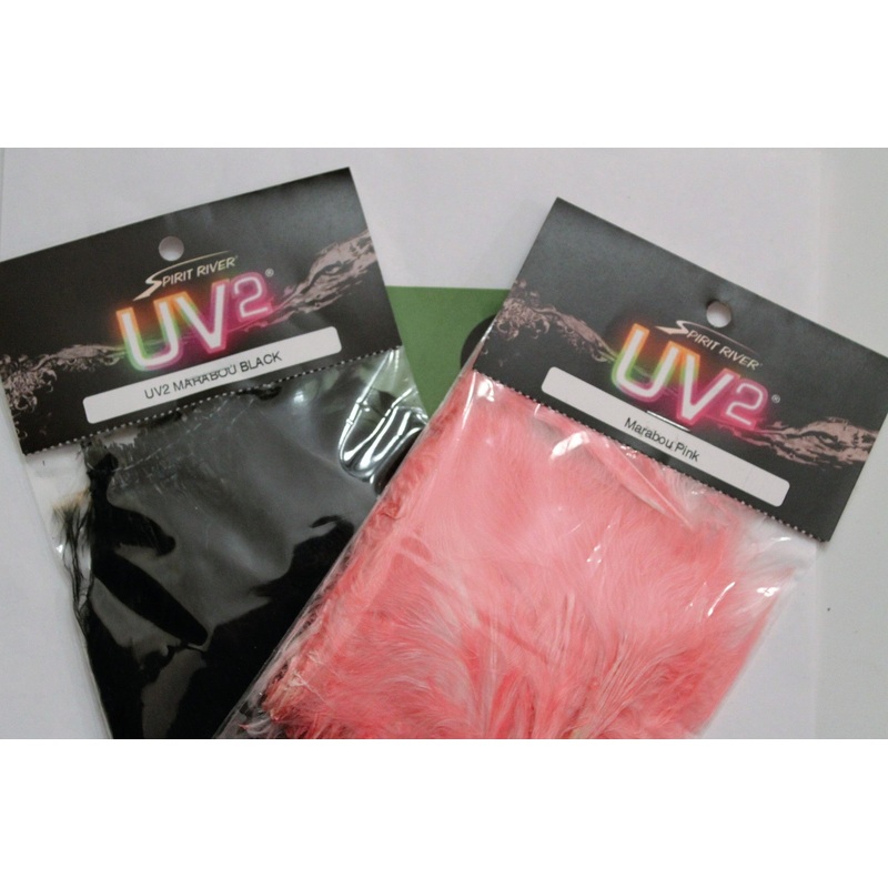UV2 Marabou|Black|Med. Olive|Damsel Olive|Golden Yellow|Pink|Salmon