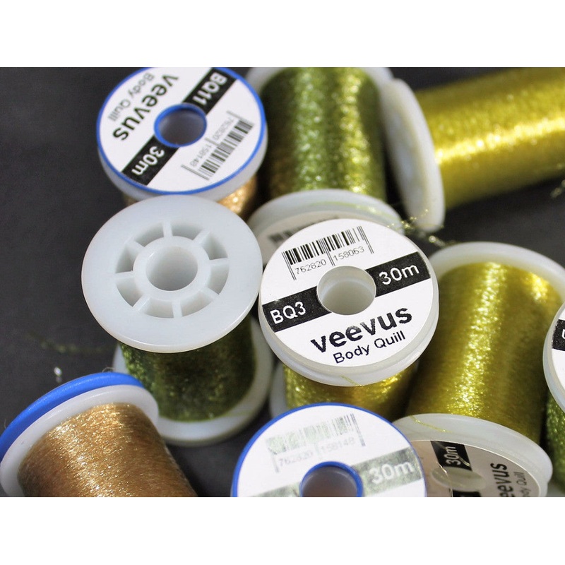 Veevus Body Quills|Lt. Olive|Dk. Olive|Tan|Golden Brown|Fl. Yellow|Fl Chartreuse|Black|Brown|Fl. Orange|Pale Pink