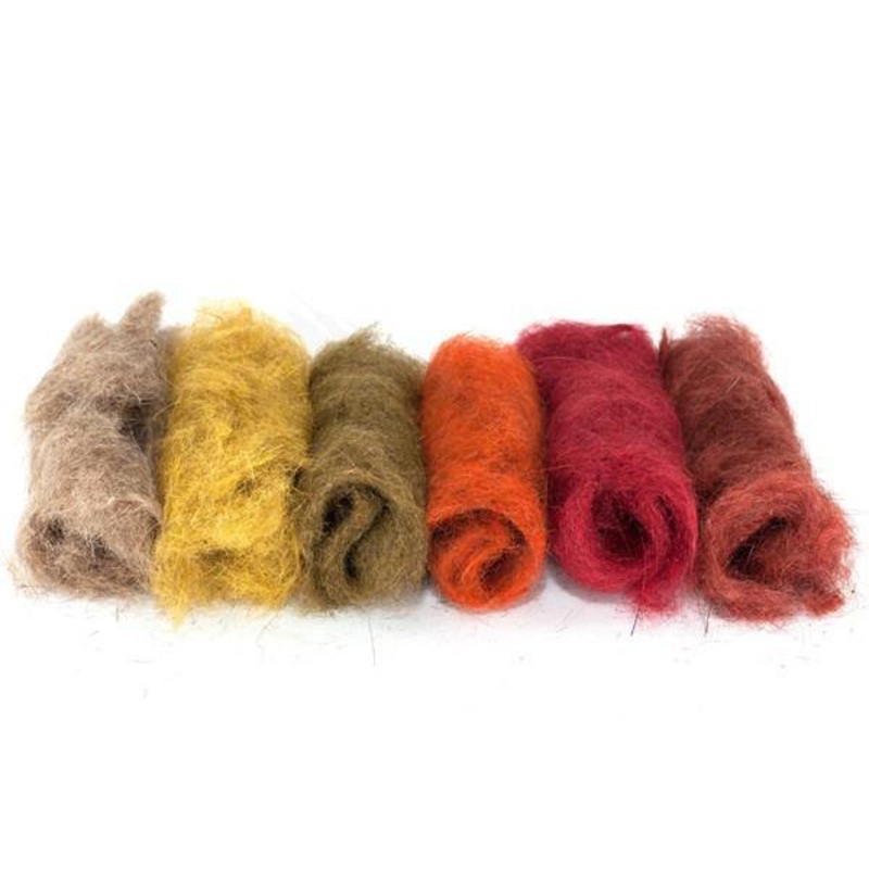 Troutline Mad Rabbit Dubbing|Natural|Olive|Orange|Red|Rust|Yellow|Grey Olive|Hot Orange|Yellow Olive