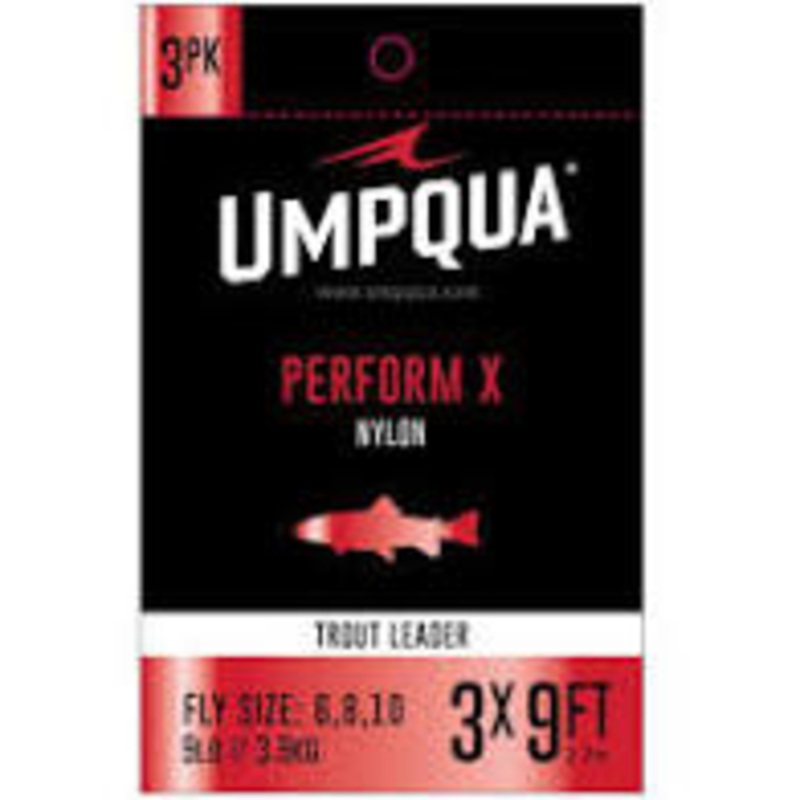 Umpqua Perform X Nylon Leader|2X|3X|4X|5X|6X|9 feet|7.5 feet