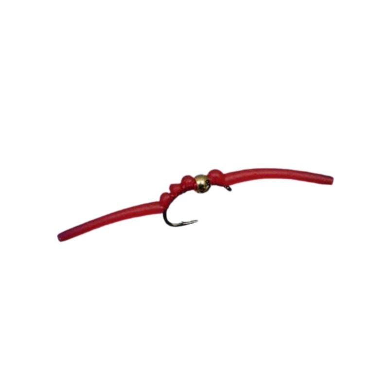 Bead Head Gummy Worm – Red – Size 12