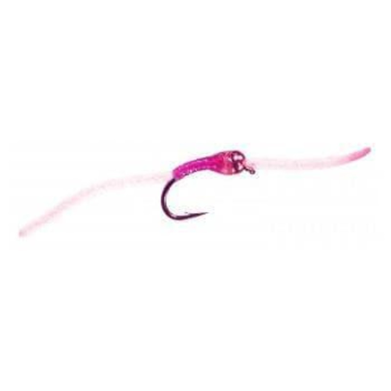 Bead Head San Juan Worm – Pink – Size 12