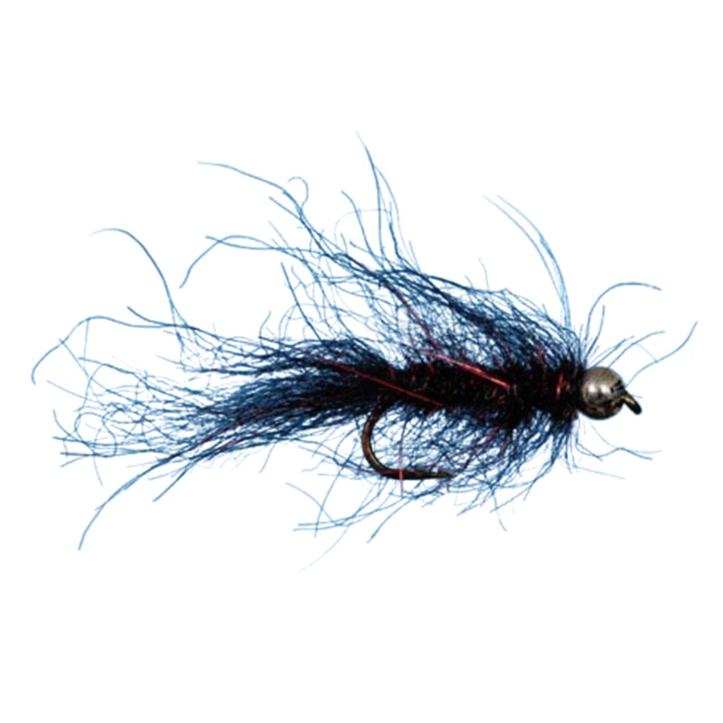 Bead Head Simi Seal Leech – Black/Red – Size 10