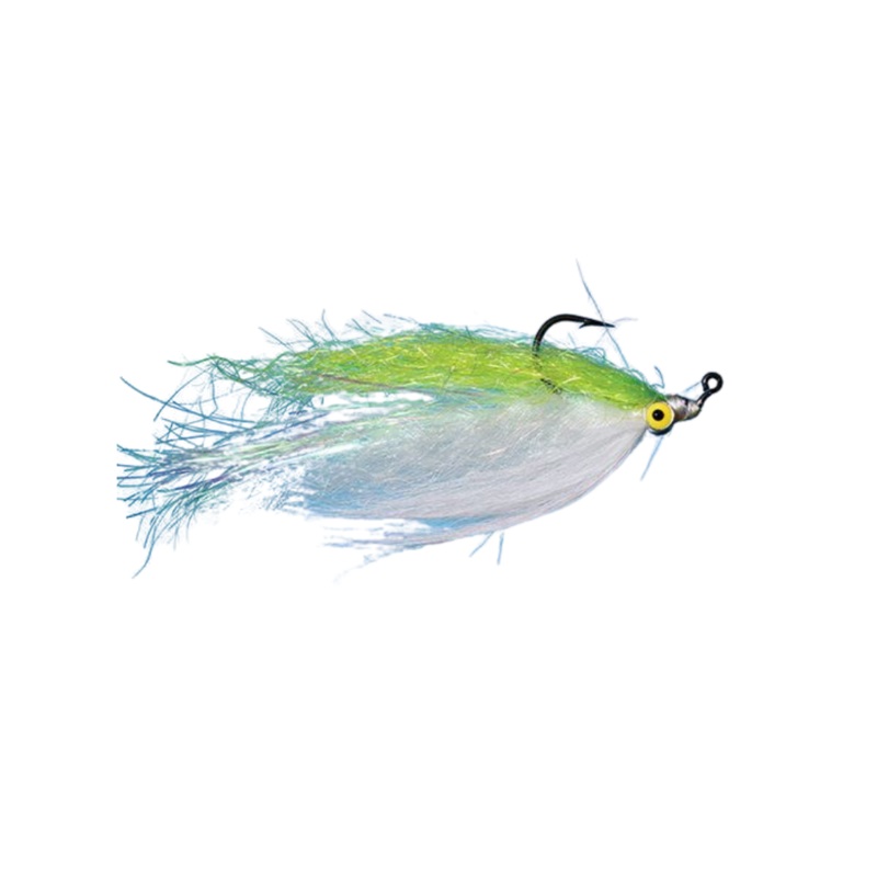 Flashtail Clouser – Chartreuse/White – Size 3/0