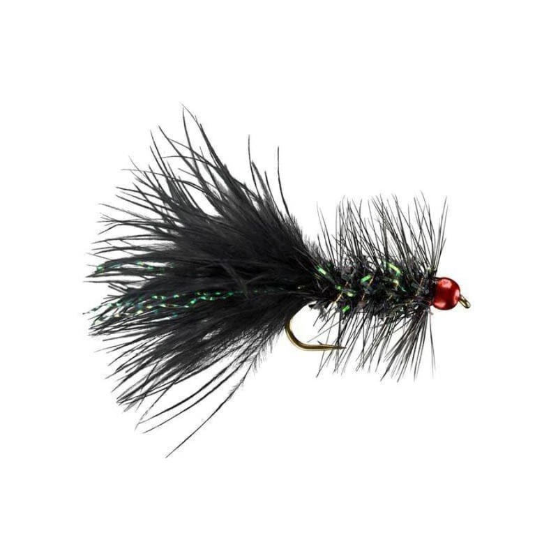 Tungsten Bead Krystal Bugger – Black/Metallic Red