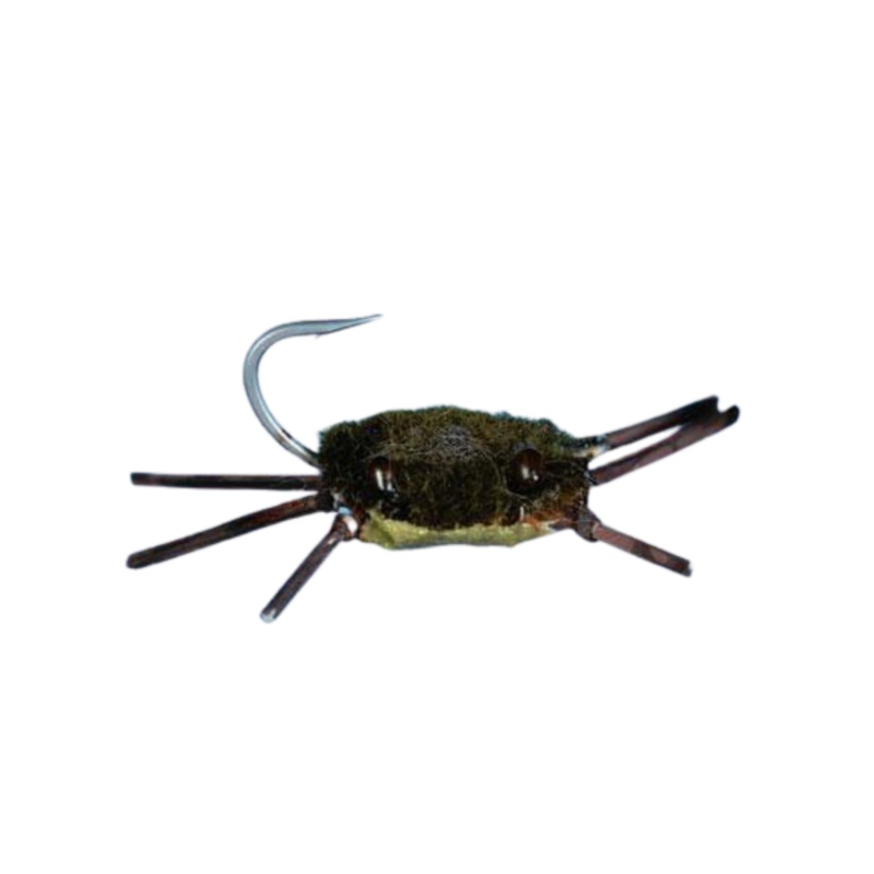 Flats Crab – Olive – Size 6|Size 6