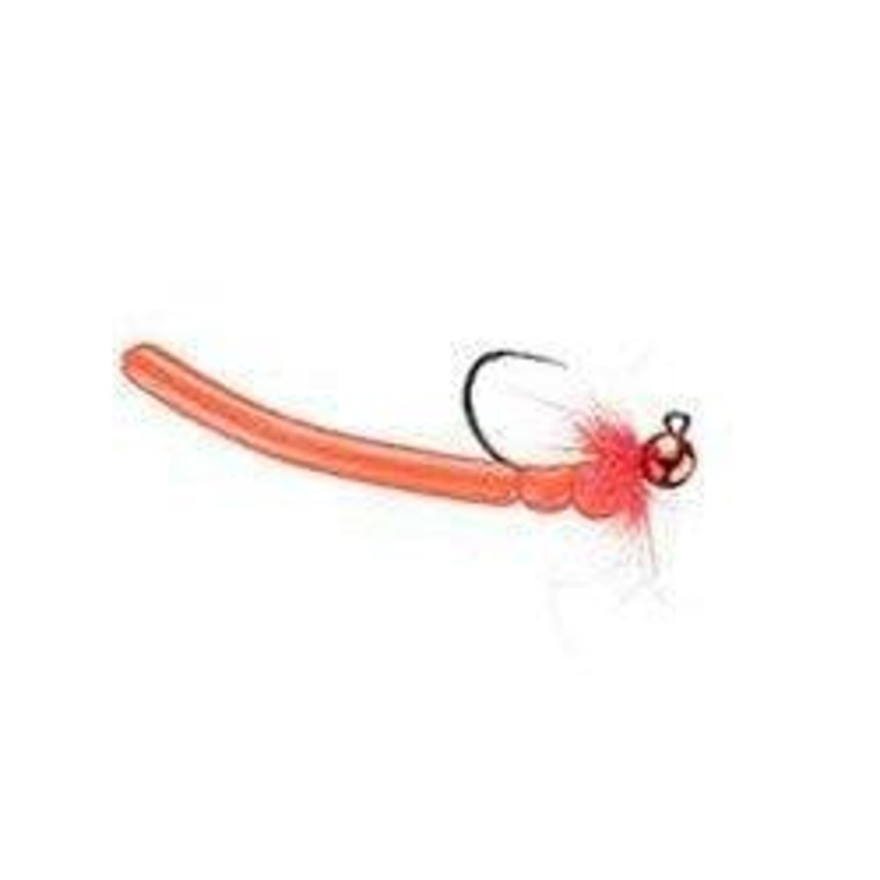 Jig Wonky Worm – Red – Size 10