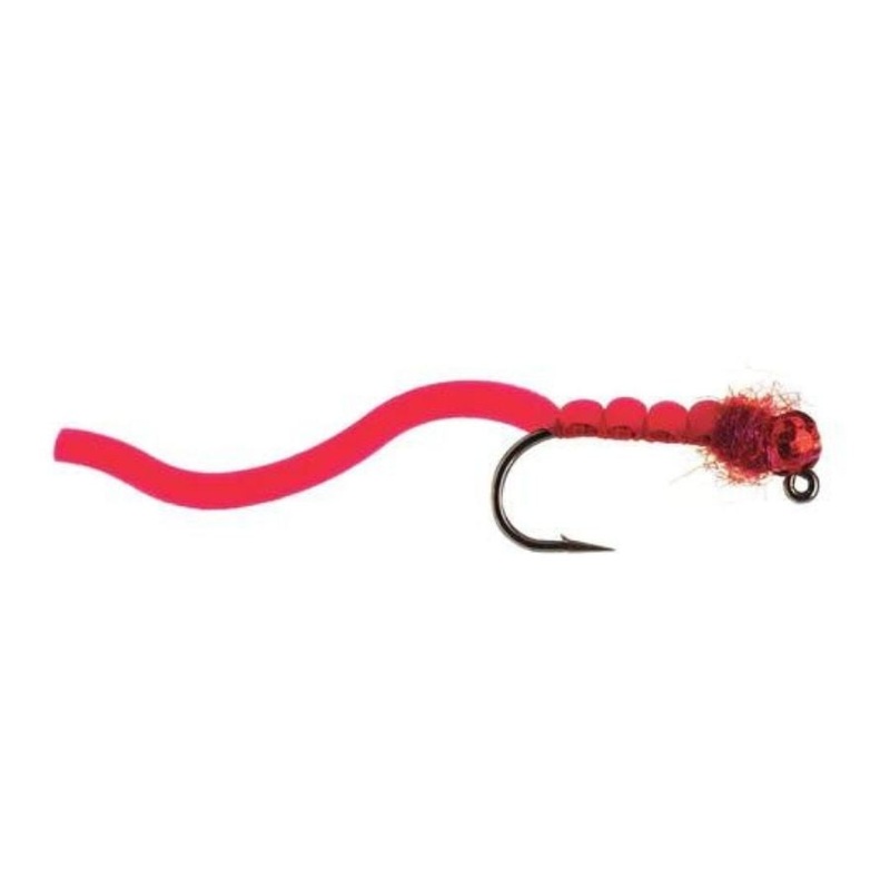 Squrimy Wormie Jig – Red –  Size 12