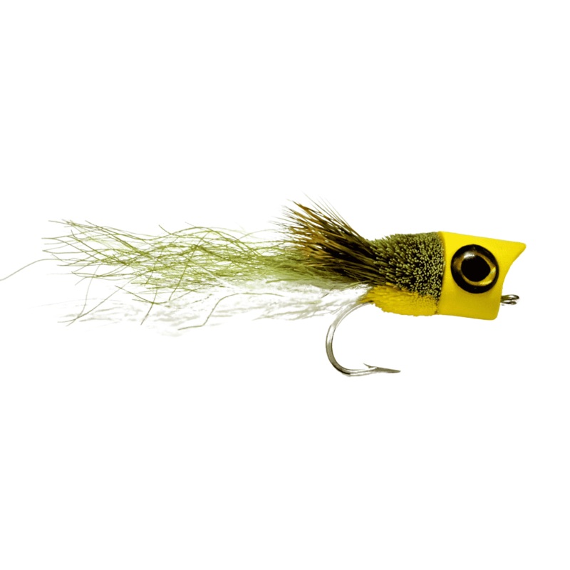 Mason’s Topwater Slaughter Popper – Olive/Yellow