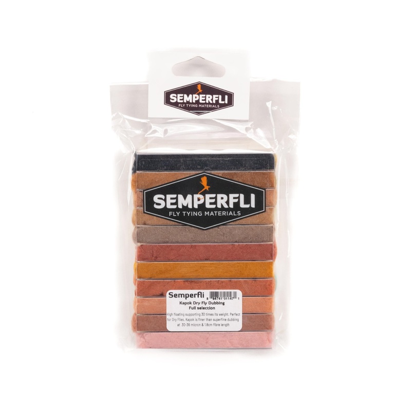 Semperfli Kapok Dry Fly Dubbing Full Selection Dispenser