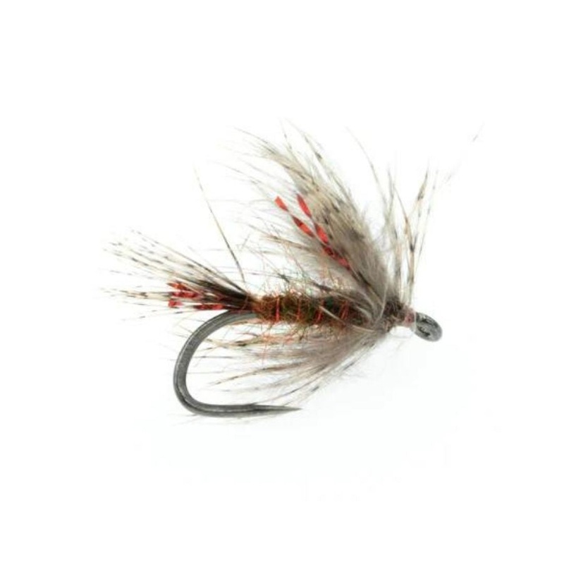 Gizmo Soft Hackle – Black/Red – Size 10