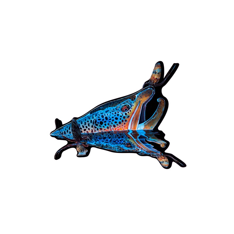 DeYoung Brown Trout – Emigrant Riser – Cutout Decal 7 X 5.6