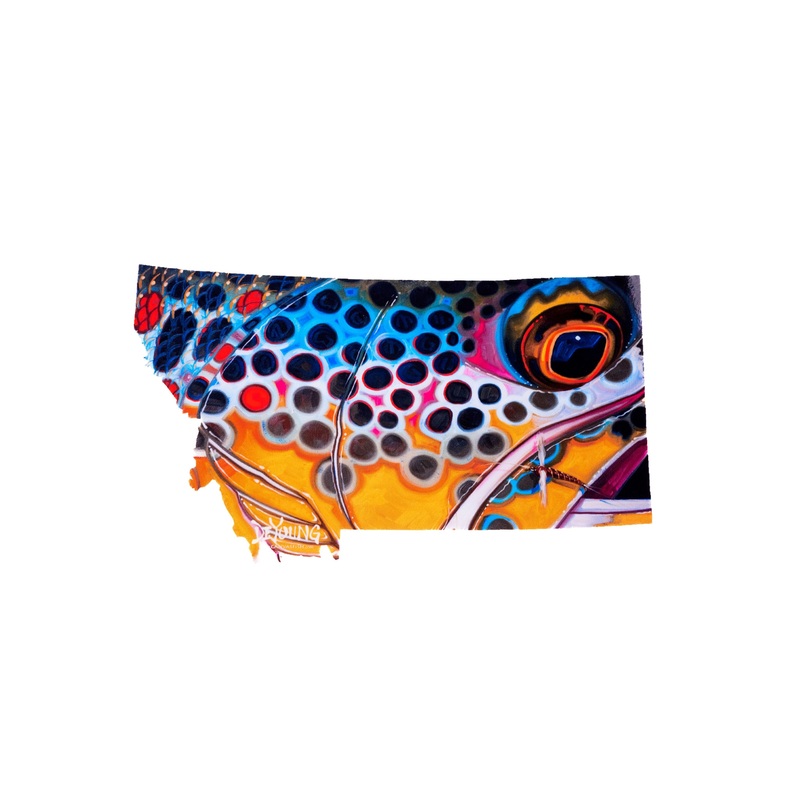 DeYoung Montana – Brown Rusty Spinner Decal 8 Wide