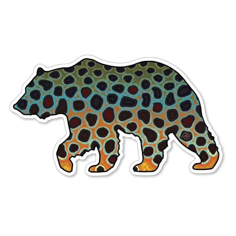 Underwood Bear – Brown Sticker
