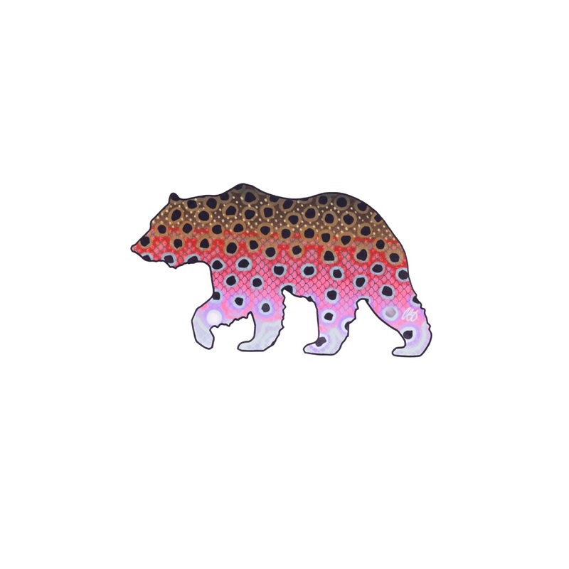 Underwood Bear – Rainbow Sticker