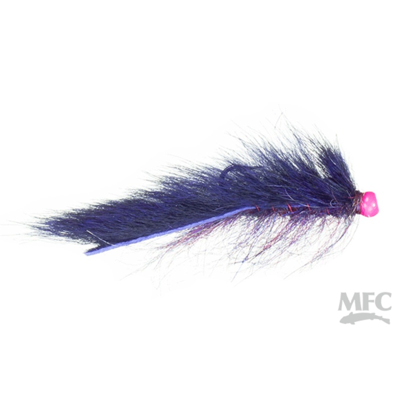 Balanced Squirrel Leech – Purple (Hot Pink Bead) – Size 12