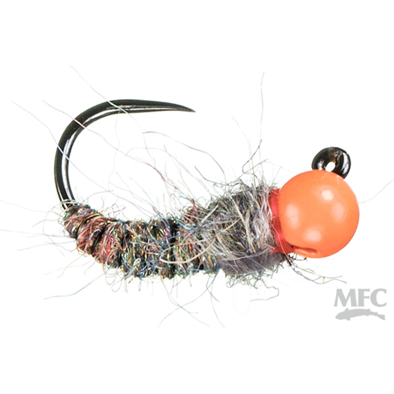 Jig Amex – Natural Rainbow (Hot Orange Bead) – Size 16