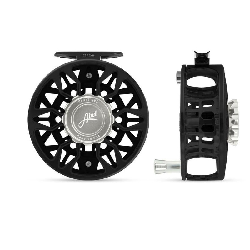 Abel SDS Ported Fly Reel – Black/Platinum – Size 7/8